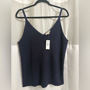 LOFT Navy V-Neck Knit Cami